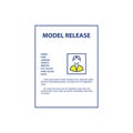 Icon of model release document Royalty Free Stock Photo