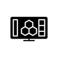 Black solid icon for Modeling, data and affiliate