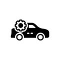 Black solid icon for Modification, change and transport Royalty Free Stock Photo