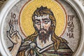 Orthodox icon mosaic of St. John the Forerunner and Baptist Royalty Free Stock Photo