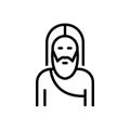 Black line icon for Moses, christian and god Royalty Free Stock Photo
