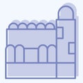 Icon Mosque. related to Qatar symbol. two tone style. simple design illustration Royalty Free Stock Photo