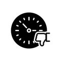 Black solid icon for Mostly, time and watch