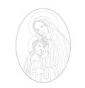 The Icon a Mother of God Mary and child Jesus Christ