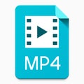 MP4 flat style file type pictogram