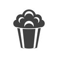 Icon of muffin. Vector illustration on white background. Royalty Free Stock Photo