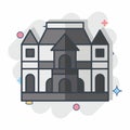 Icon Musee Rodin. related to France symbol. comic style. simple design editable. simple illustration