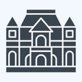 Icon Musee Rodin. related to France symbol. glyph style. simple design editable. simple illustration