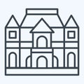 Icon Musee Rodin. related to France symbol. line style. simple design editable. simple illustration