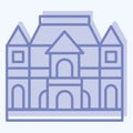 Icon Musee Rodin. related to France symbol. two tone style. simple design editable. simple illustration