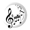 Sheet music signs as melody symbol