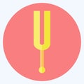 Icon Musical Fork - Flat Style - Simple illustration, Good for Prints , Announcements, Etc Royalty Free Stock Photo