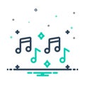 Mix icon for Musical, musically and note