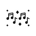 Black solid icon for Musical, musically and note