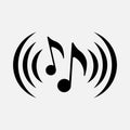 Icon musical notes, symbol music Royalty Free Stock Photo