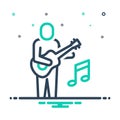 Mix icon for Musician, player and performer Royalty Free Stock Photo