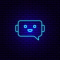 Icon - neon with ai robot for editorial content on ChatGPT chatbot