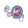 An icon of neutrophil cell having a megaphone