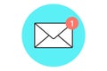 Icon of new email envelope Royalty Free Stock Photo