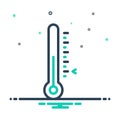 Mix icon for Normally, ordinarily and temperature