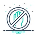 Mix icon for Not Allowed, restrict and entry Royalty Free Stock Photo