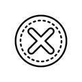 Black line icon for Not, nope and cancel Royalty Free Stock Photo