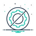 Mix icon for Not, restricted and nope Royalty Free Stock Photo