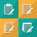 Icon of notes icons set great for any use. Vector EPS10. Royalty Free Stock Photo