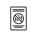 Black line icon for Notice, information and forbidden Royalty Free Stock Photo