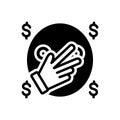 Black solid icon for Notoriety, slander and infamy Royalty Free Stock Photo