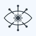 Icon Observation. suitable for data analytics symbol. glyph style. simple design editable. design template vector. simple symbol