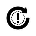 Black solid icon for Occurrence, accident and circumstance