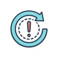 Color illustration icon for Occurrence, accident and phenomena