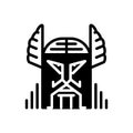 Black solid icon for Odin, norse and symbol