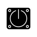 Black solid icon for Off, on and power Royalty Free Stock Photo