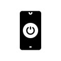 Black solid icon for On, switch and toggle Royalty Free Stock Photo
