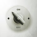 Icon on off switch on a gray background. EPS10, Royalty Free Stock Photo
