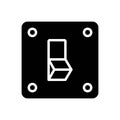 Black solid icon for Off, switch and electrical Royalty Free Stock Photo