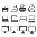 Icon Office Equipment Fax ,laptop,printer