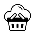 Icon for online or cloud based shopping Royalty Free Stock Photo