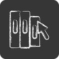 Icon Online Library. related to Education symbol. chalk style. simple design editable. simple illustration Royalty Free Stock Photo