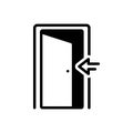Black solid icon for Open, door and entrance Royalty Free Stock Photo