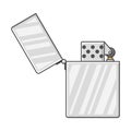 Icon open lighter. Vector illustration on white background Royalty Free Stock Photo