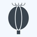 Icon Opium. related to Addiction Dictionary symbol. glyph style. simple design editable. simple illustration