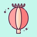 Icon Opium. related to Addiction Dictionary symbol. MBE style. simple design editable. simple illustration