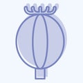 Icon Opium. related to Addiction Dictionary symbol. two tone style. simple design editable. simple illustration