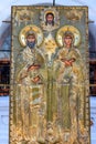 Icon of orthodox saints Peter and Fevronia in Holy Trinity convent in Murom, Russia