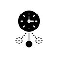 Black solid icon for Oscillate, shudder and vibrancy