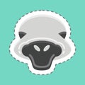 Icon Ostrich. related to Animal Head symbol. simple design editable. simple illustration