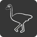 Icon Ostrich. related to Domestic Animals symbol. simple design editable. simple illustration